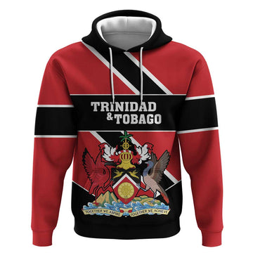 Custom Trinidad and Tobago Hoodie Together We Aspire Together We Achieve LT18