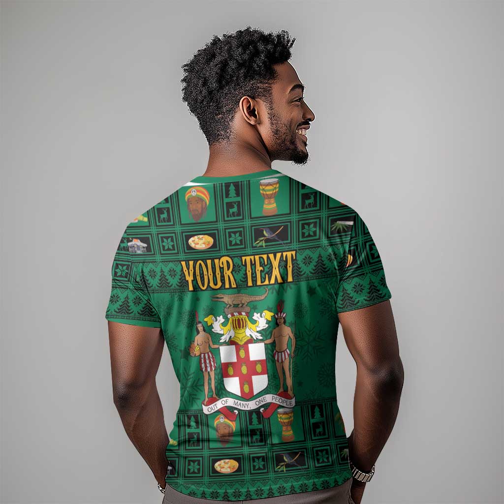 Personalized Afro-Jamaicans Merri Crissmuss T shirt Coat Of Arms - Xmas LT18