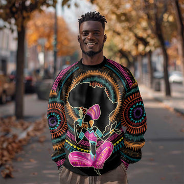 Personalized Africa Sweatshirt Beautiful Black Woman LT18