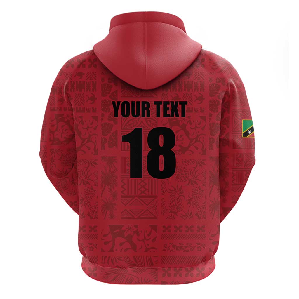 Custom Saint Kitts And Nevis Football Hoodie Sugar Boyz Red Version LT18