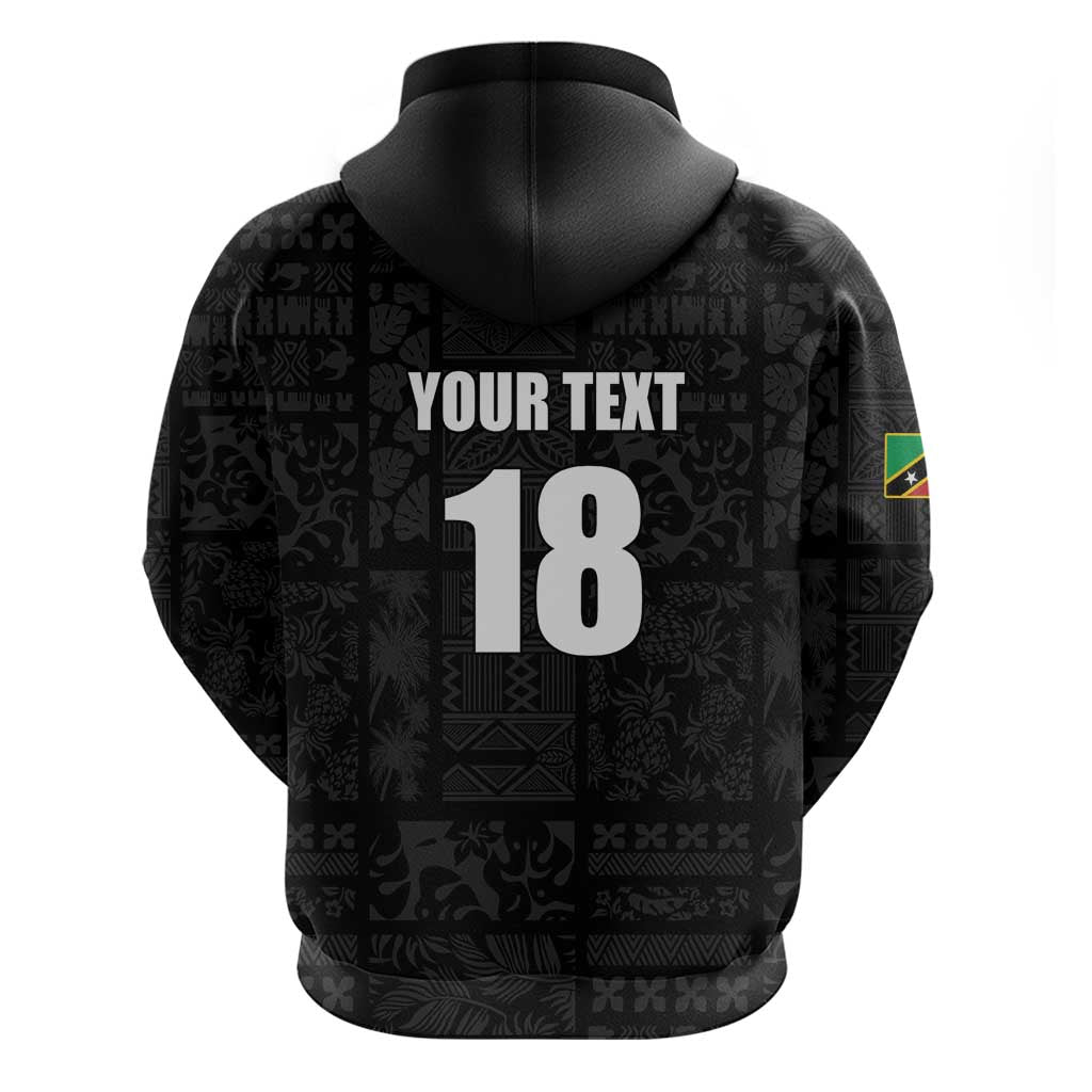 Custom Saint Kitts And Nevis Football Hoodie Sugar Boyz Black Version LT18