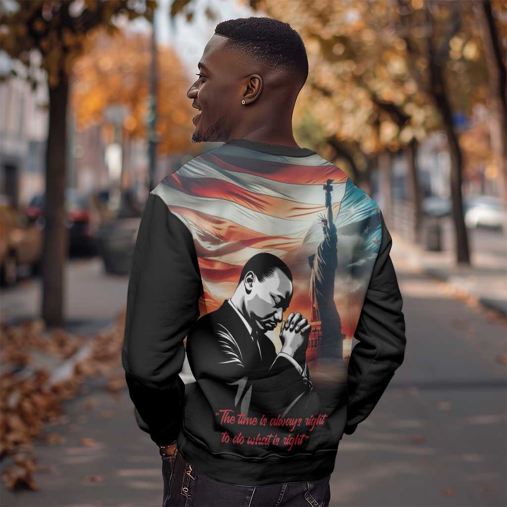 Happy MLK Day Sweatshirt Black Americans Leaders I Have a Dream LT18