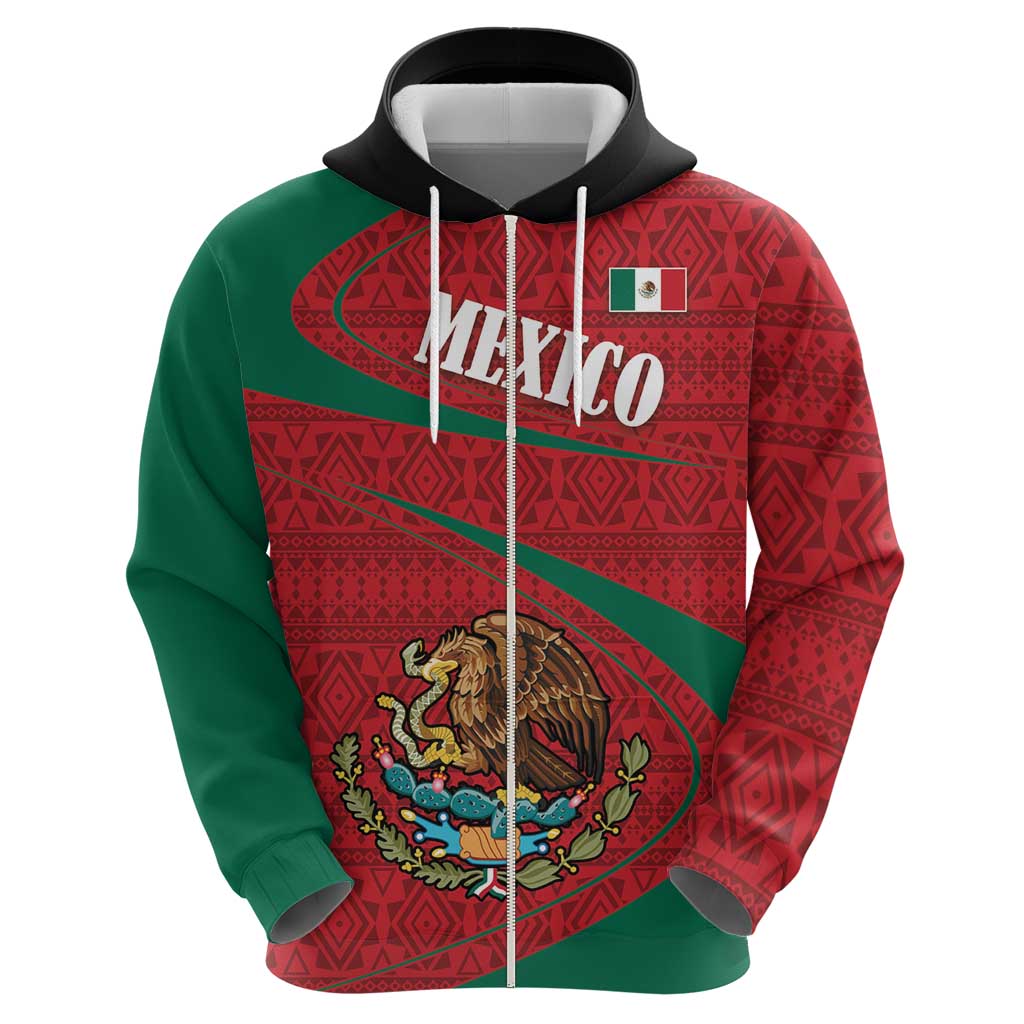 Mexico Coat Of Arms Hoodie With Folk Pattern LT18