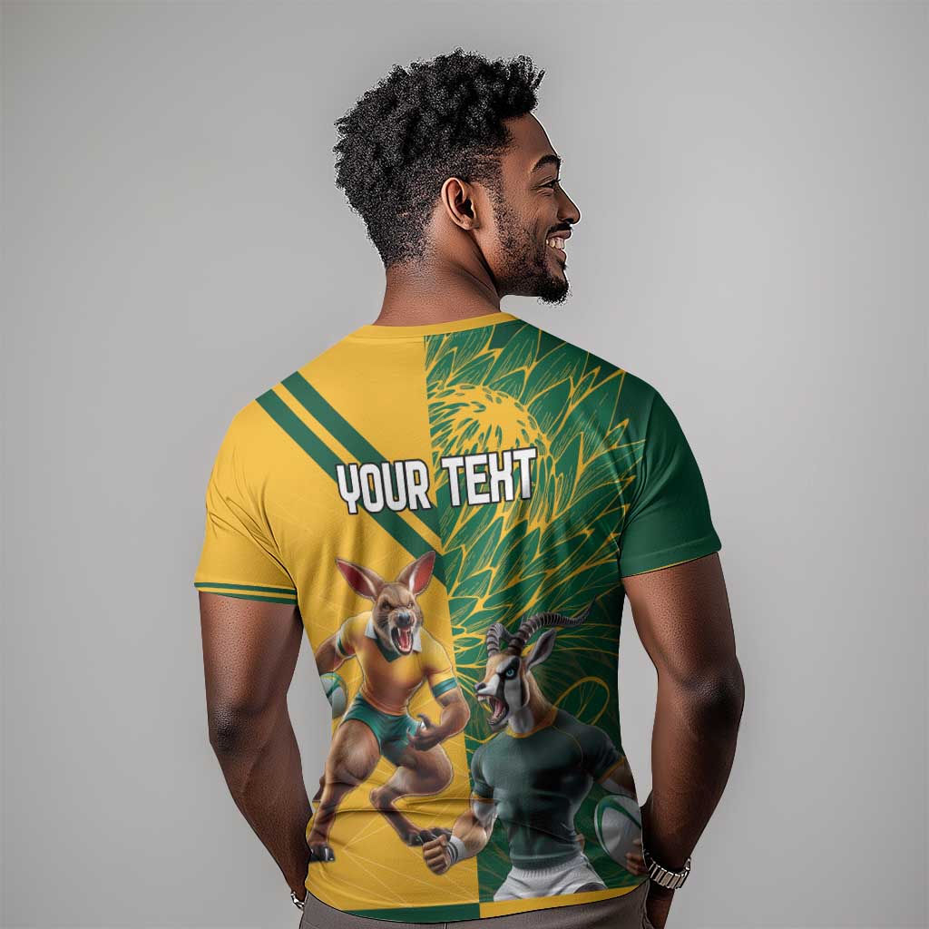 South Africa Australia Rugby Champion Personalized T shirt Springboks Wallabies Mascot LT18