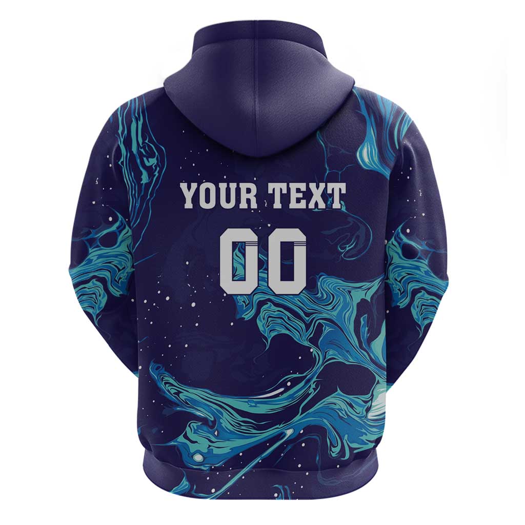 Custom Italy Rugby Hoodie Gli Azzurri Flame Pattern LT18