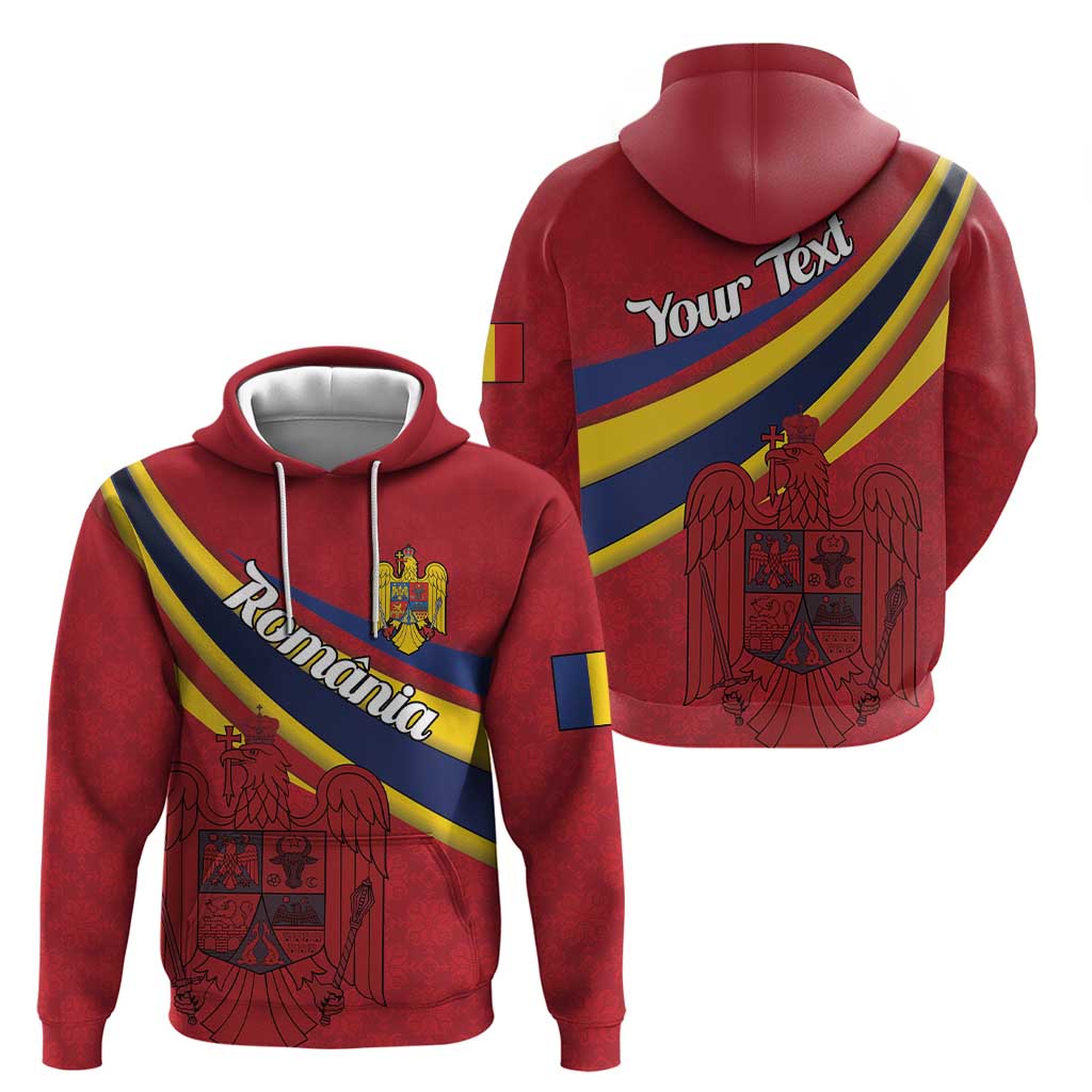 Personalized National Flag Of Romania Day Hoodie Coat of arms LT18