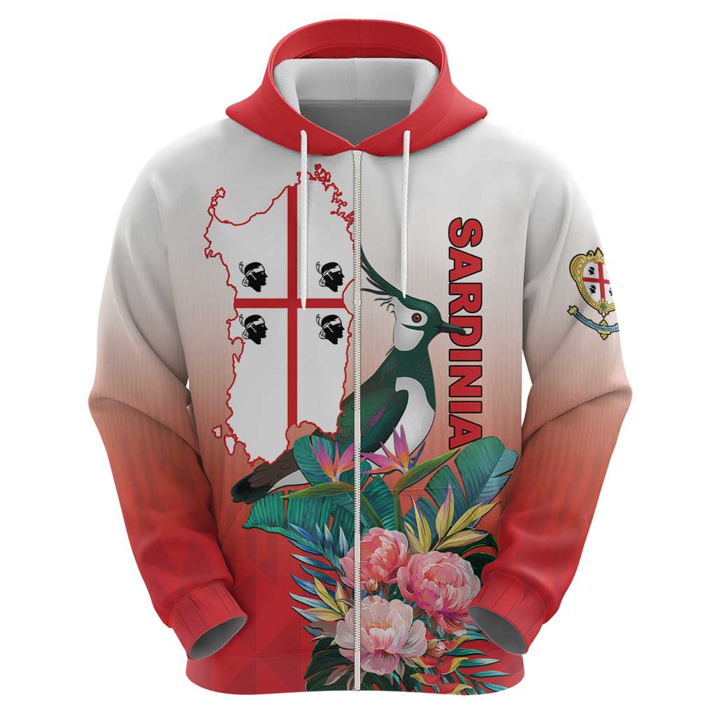 Personalized Italy Sardinia Hoodie Lapwing With Map LT18