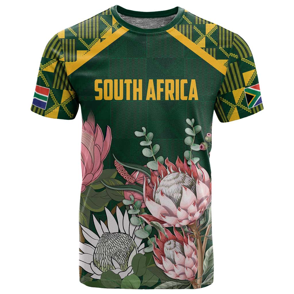 Personalized South Africa With Afro King Protea T shirt Kente Patterns LT18