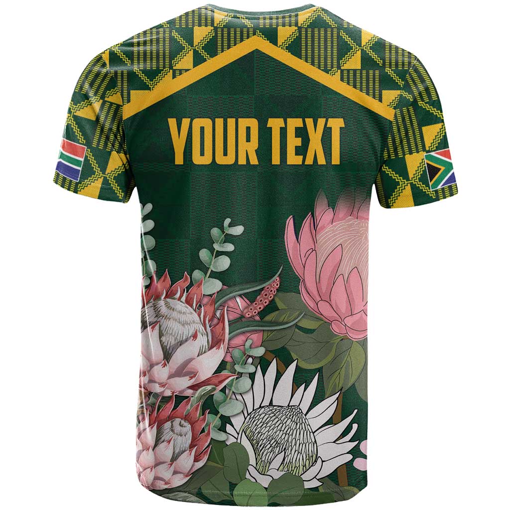 Personalized South Africa With Afro King Protea T shirt Kente Patterns LT18
