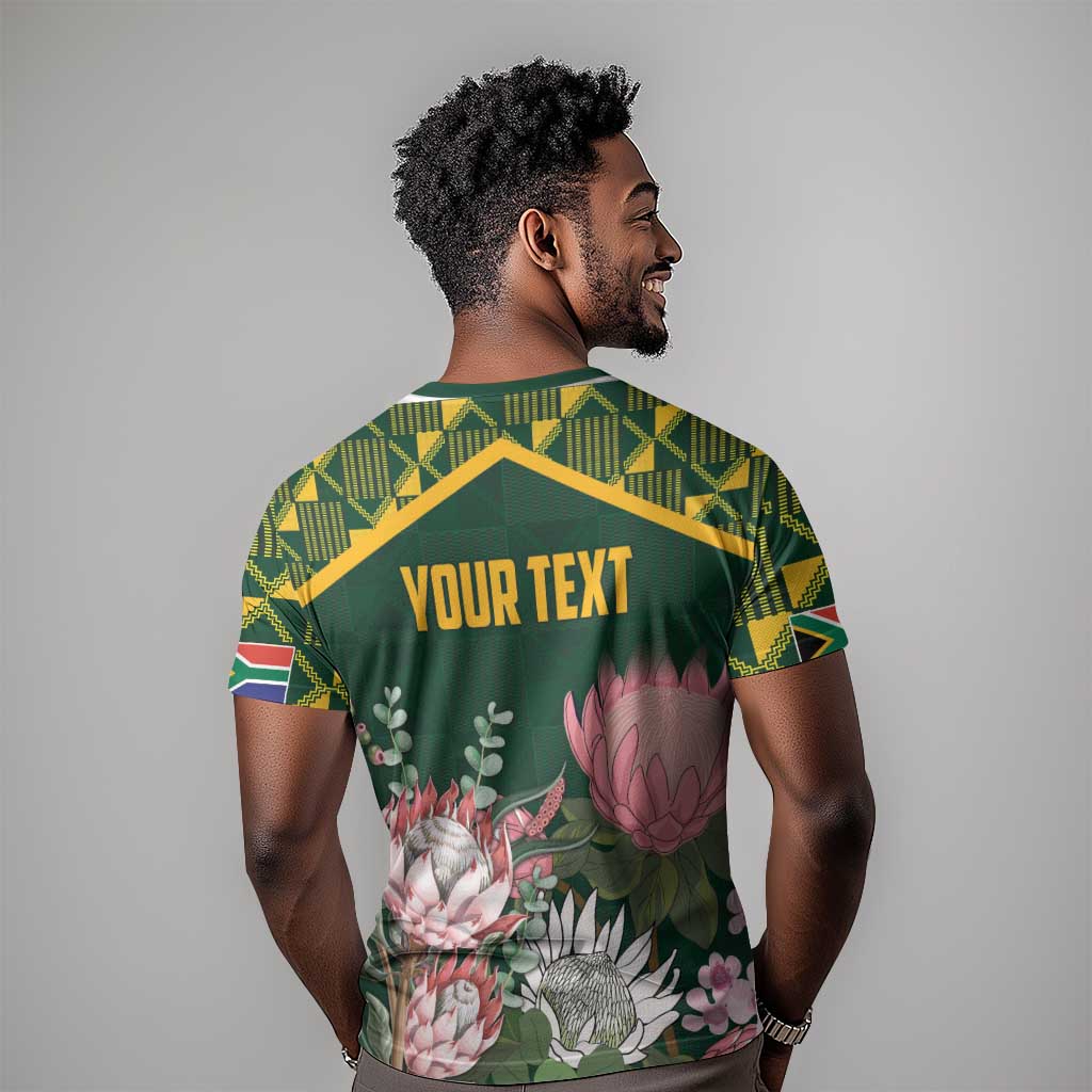 Personalized South Africa With Afro King Protea T shirt Kente Patterns LT18