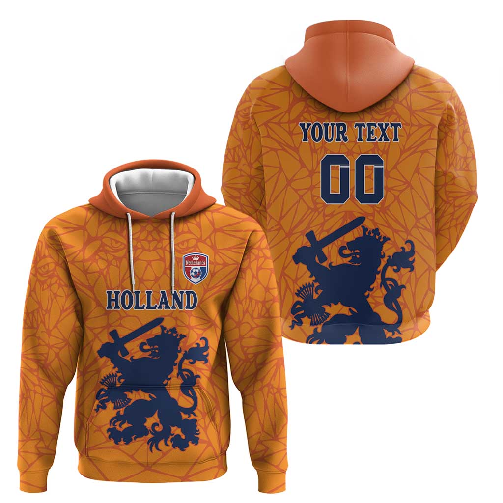 Custom Netherlands Football Hoodie Holland Lion LT18