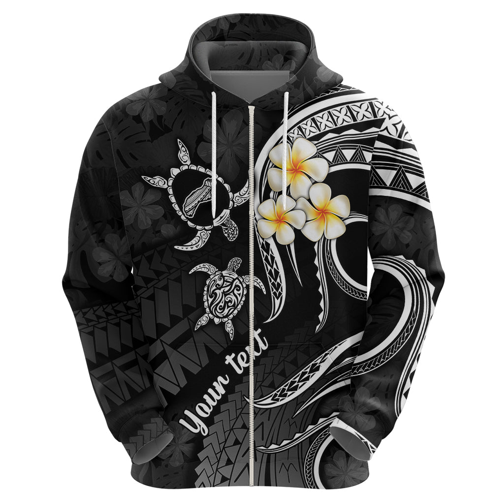 Personalised Niihau Hawaii Hoodie Polynesian Tattoo and Pacific Plumeria White Vibe LT9