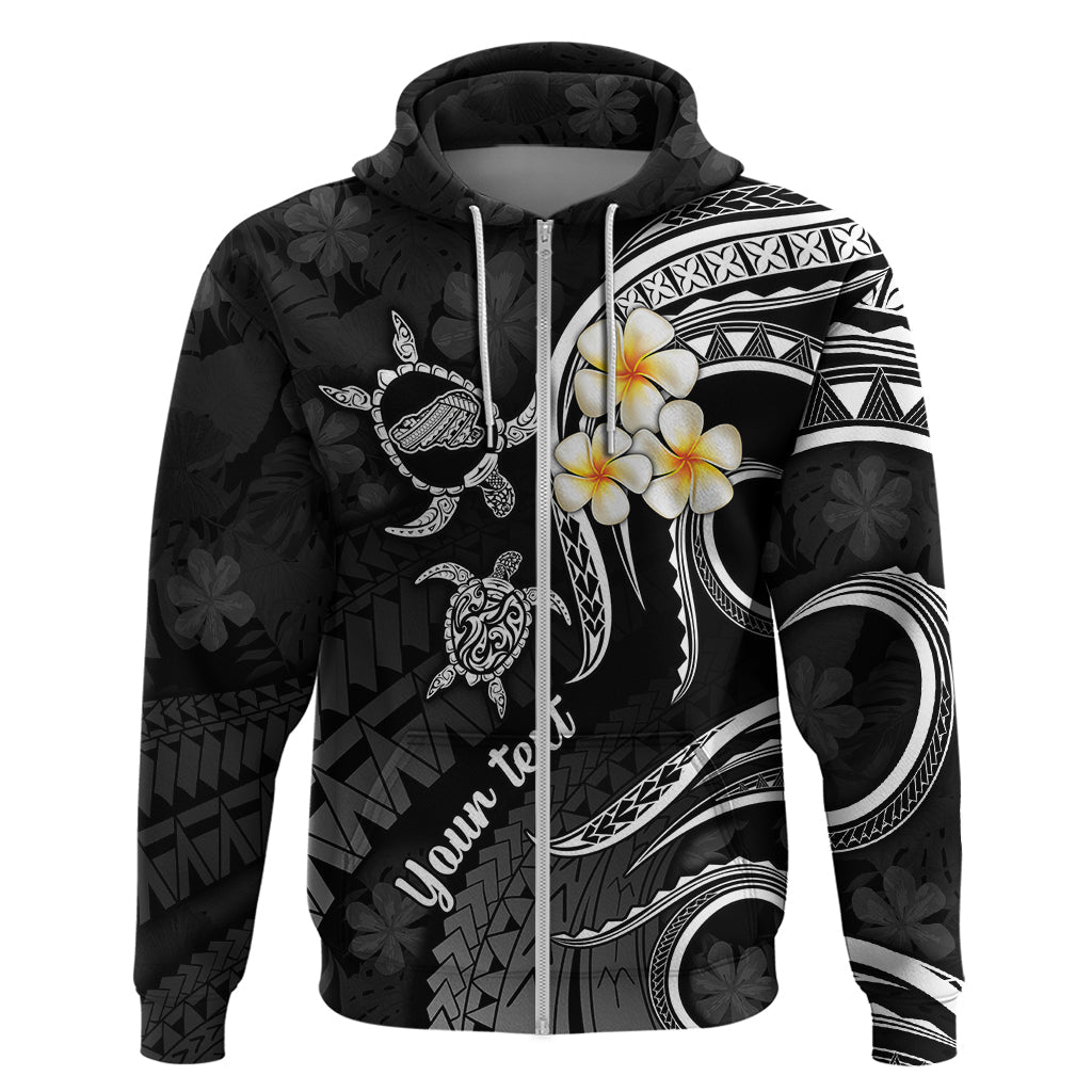 Personalised Kahoolawe Hawaii Hoodie Polynesian Tattoo and Pacific Plumeria White Vibe LT9