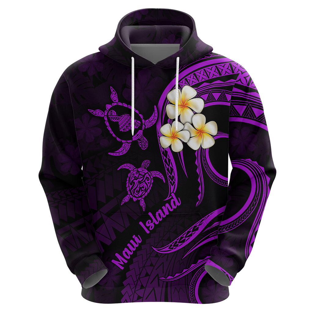 Hawaii Hoodie Maui Islands Pacific Plumeria Purple Vibe LT9