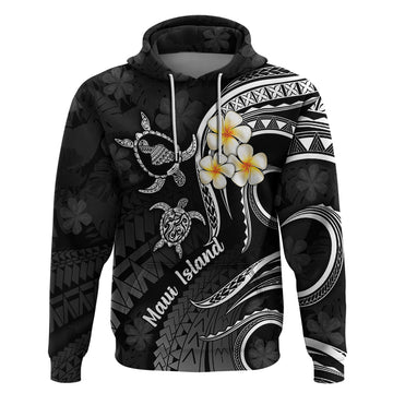 Hawaii Hoodie Maui Islands Pacific Plumeria White Vibe LT9
