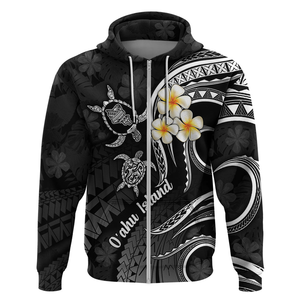 Hawaii Hoodie Oahu Islands Pacific Plumeria White Vibe LT9