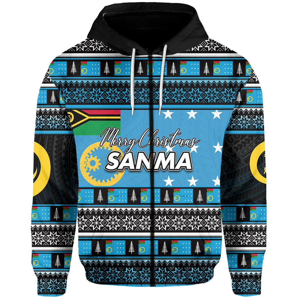 Sanma Province Zip Hoodie Of Vanuatu Christmas LT6