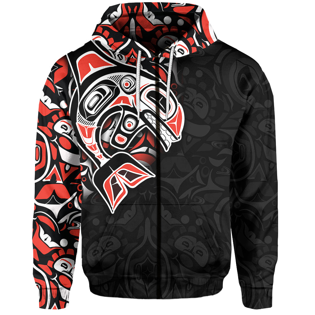 Custom Canada Haida Hoodie Killer Whale LT6