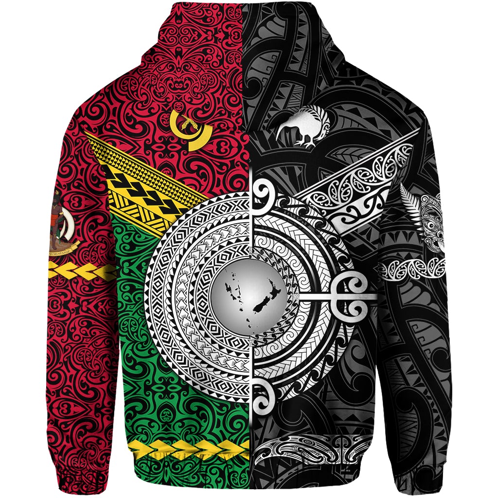 Vanuatu New Zealand Hoodie Together Black LT8