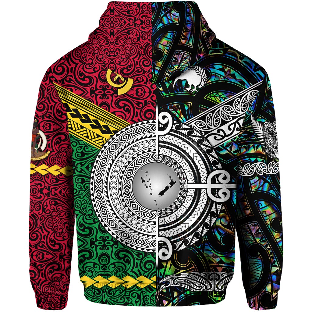 Vanuatu New Zealand Hoodie Together Paua Shell LT8