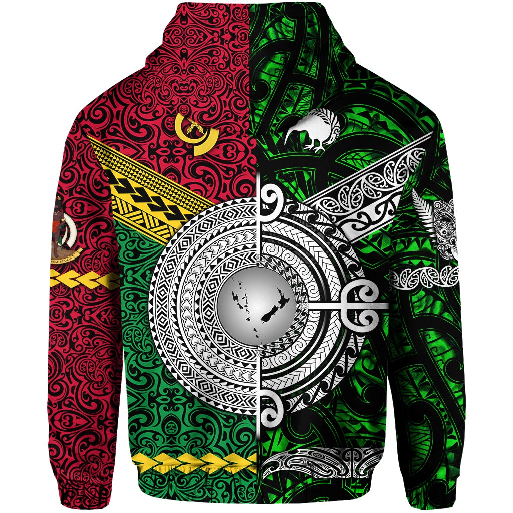 Vanuatu New Zealand Hoodie Together Green LT8