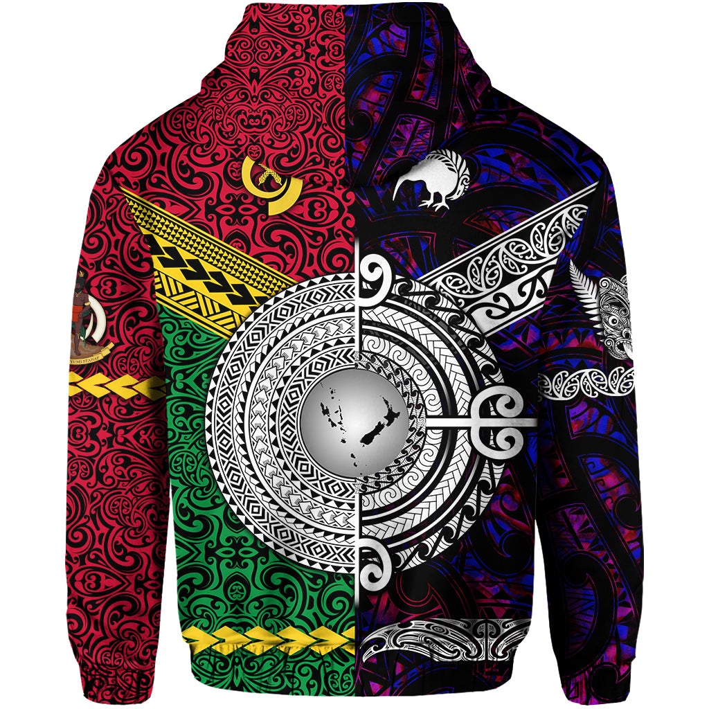 Vanuatu New Zealand Hoodie Together Purple LT8