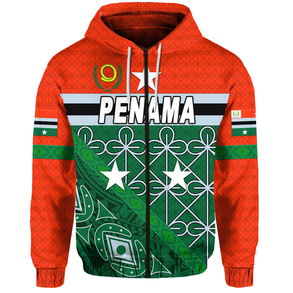 Penama Province Zip Hoodie Vanuatu Pattern Unique Style LT8