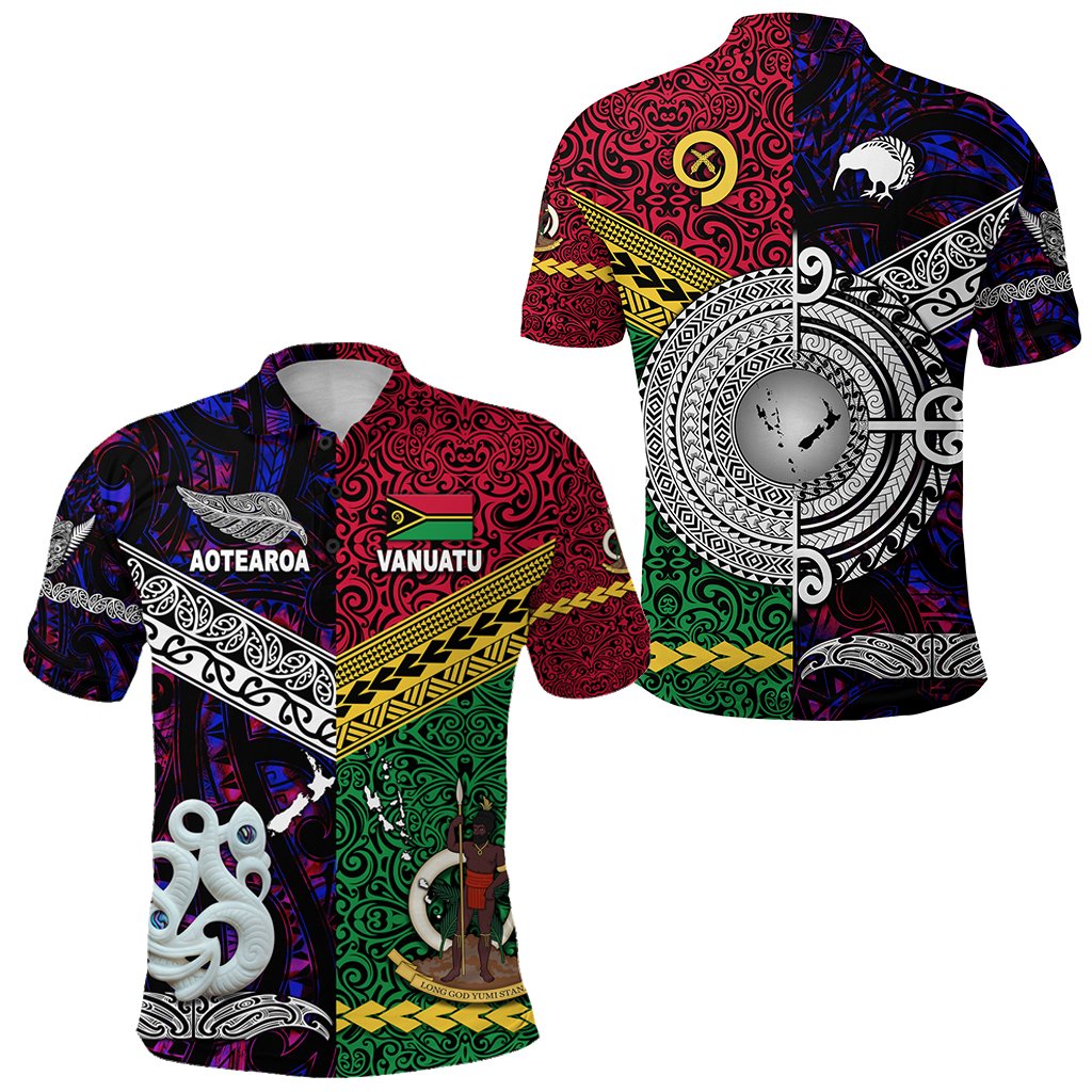 Vanuatu New Zealand Polo Shirt Together Purple LT8