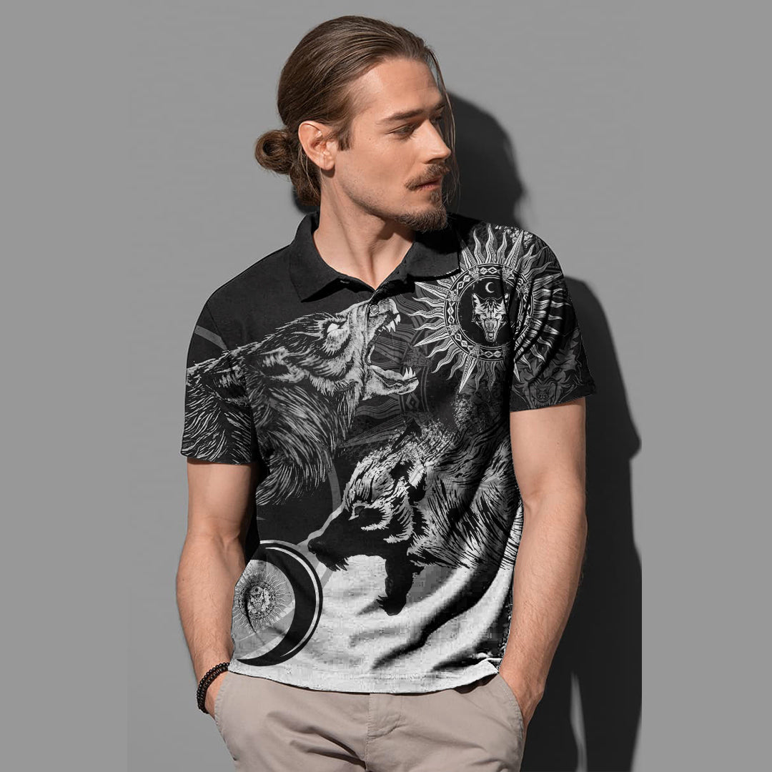 Viking Skoll and Hati New Style Polo Shirt RLT12