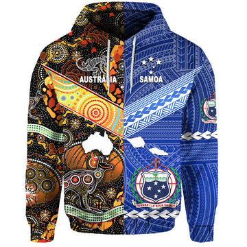 Samoa and Australia Aboriginal Hoodie Together LT8