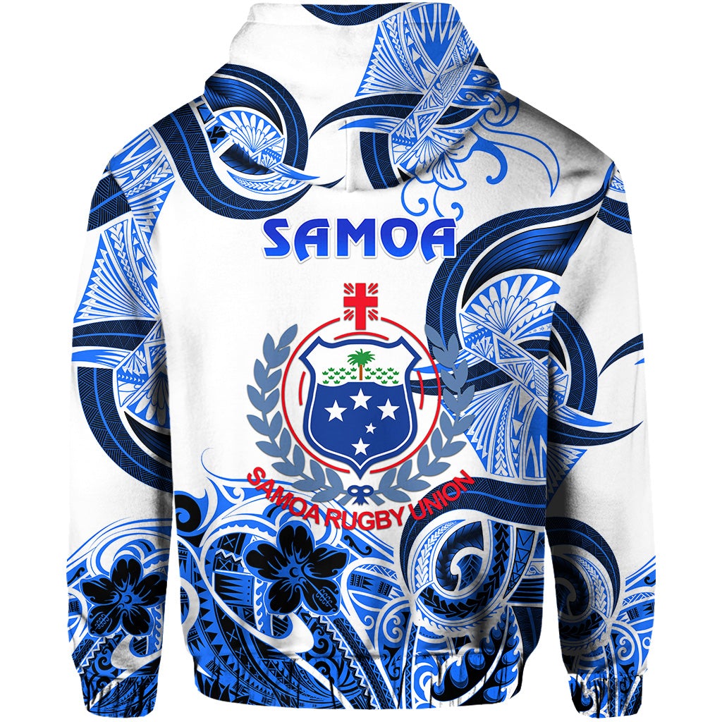 Samoa Manu Hoodie Rugby Unique Style White LT8