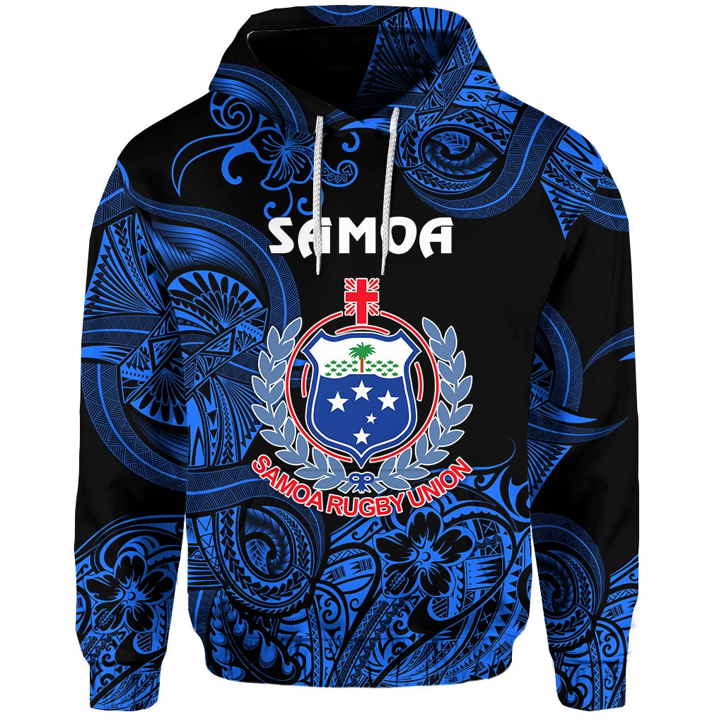 Samoa Manu Hoodie Rugby Unique Style Black LT8