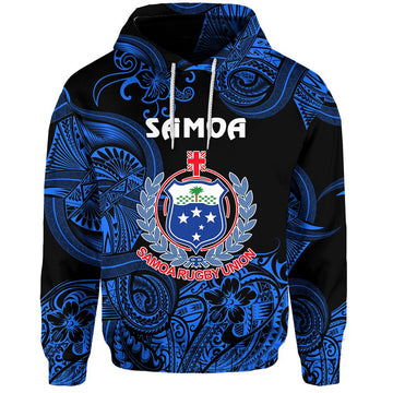 Samoa Manu Hoodie Rugby Unique Style Black LT8