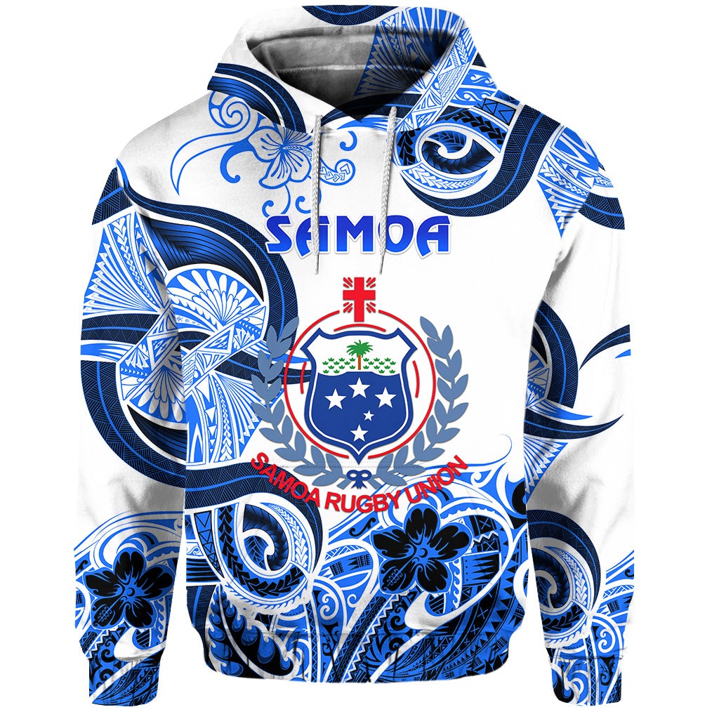 Samoa Manu Hoodie Rugby Unique Style White LT8