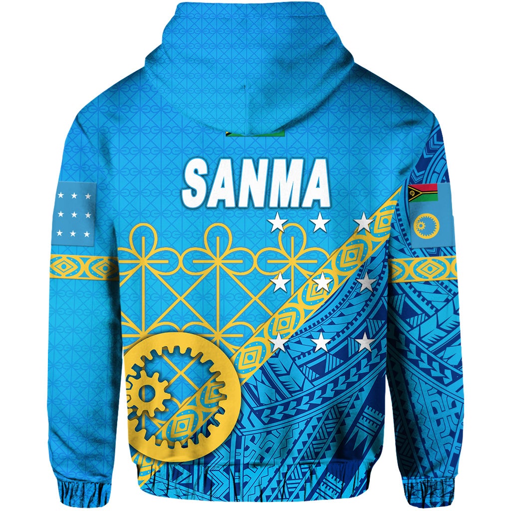 Sanma Province Zip Hoodie Vanuatu Pattern Unique Style LT8