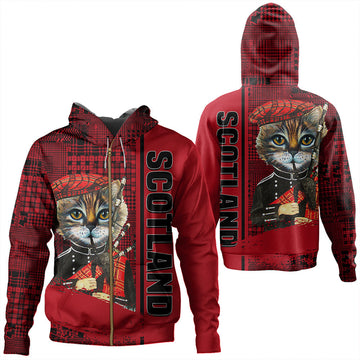 Scotland Cat Bagpipes Zip Hoodie RLT12
