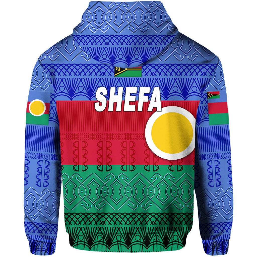 Shefa Province Zip Hoodie Vanuatu Pattern Traditional Style LT8