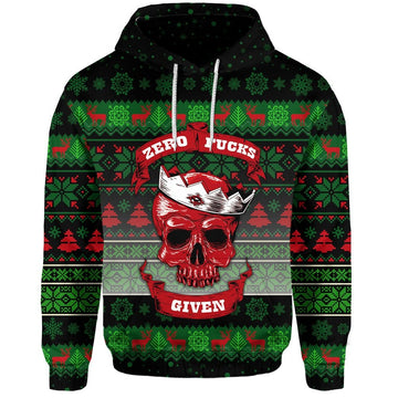 Skull Christmas Hoodie Black LT8
