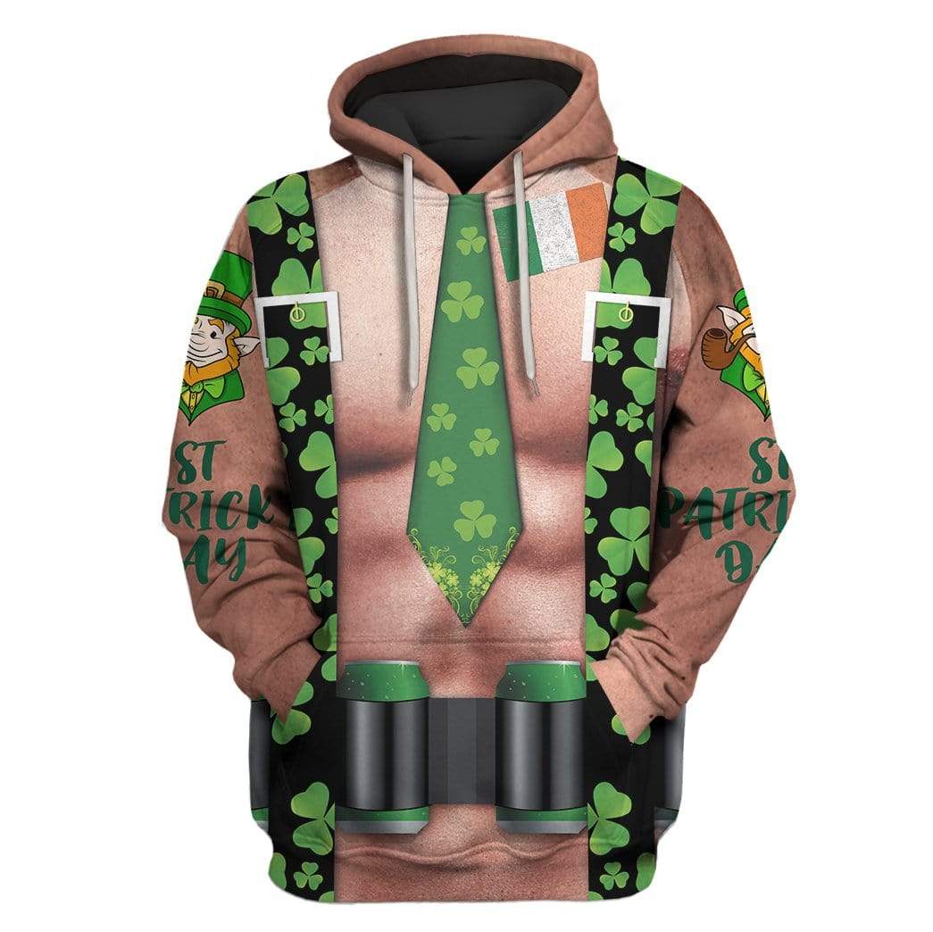 St Patricks Day Hoodie Ireland Gentlement LT8