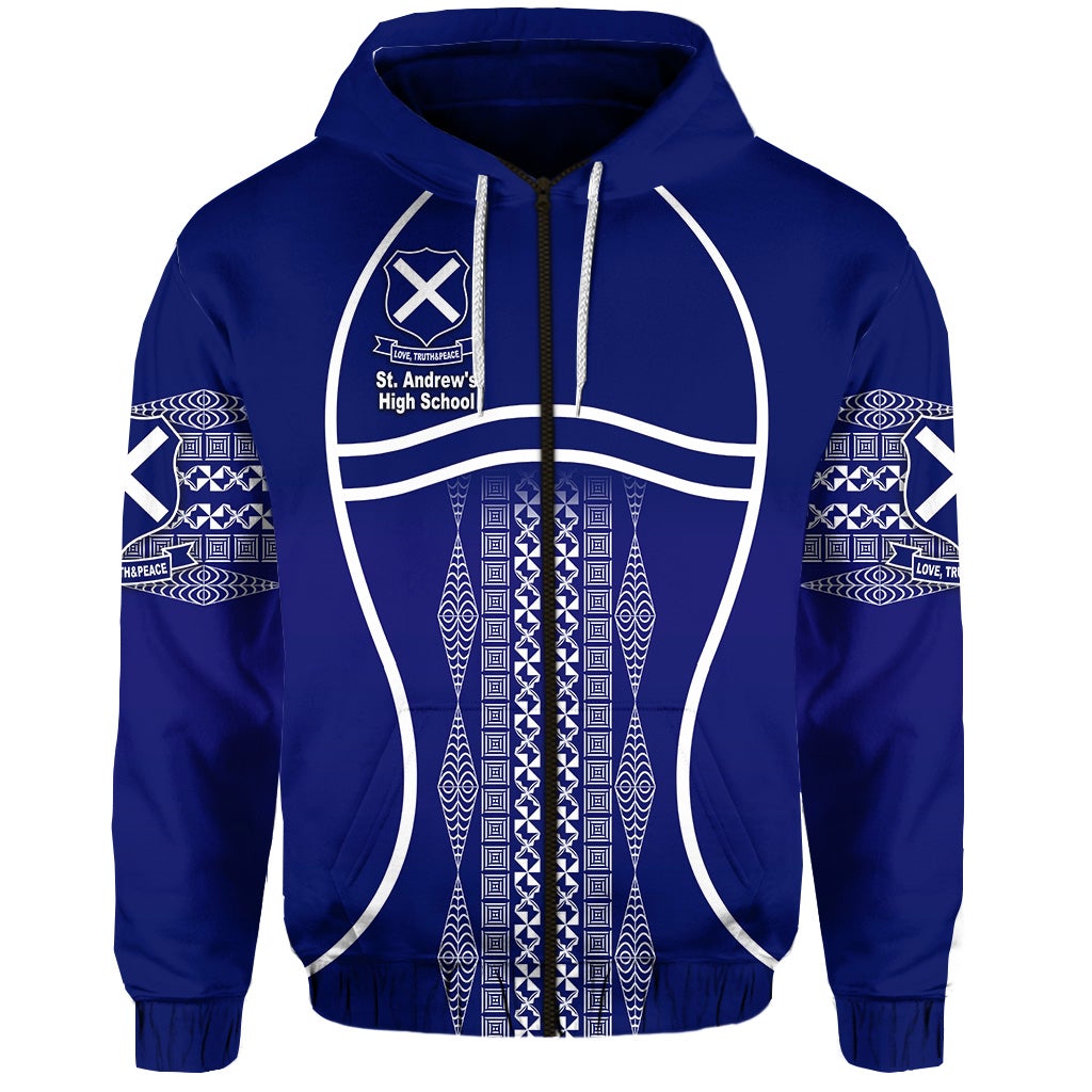 St. andrews High School Zip Hoodie Unique Vibes LT8