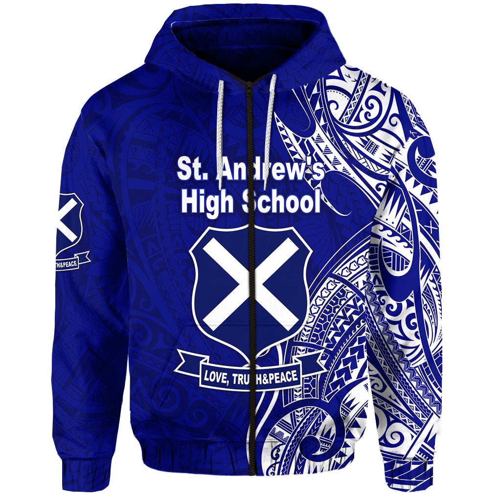 St. andrews High School Zip Hoodie Original Style LT8