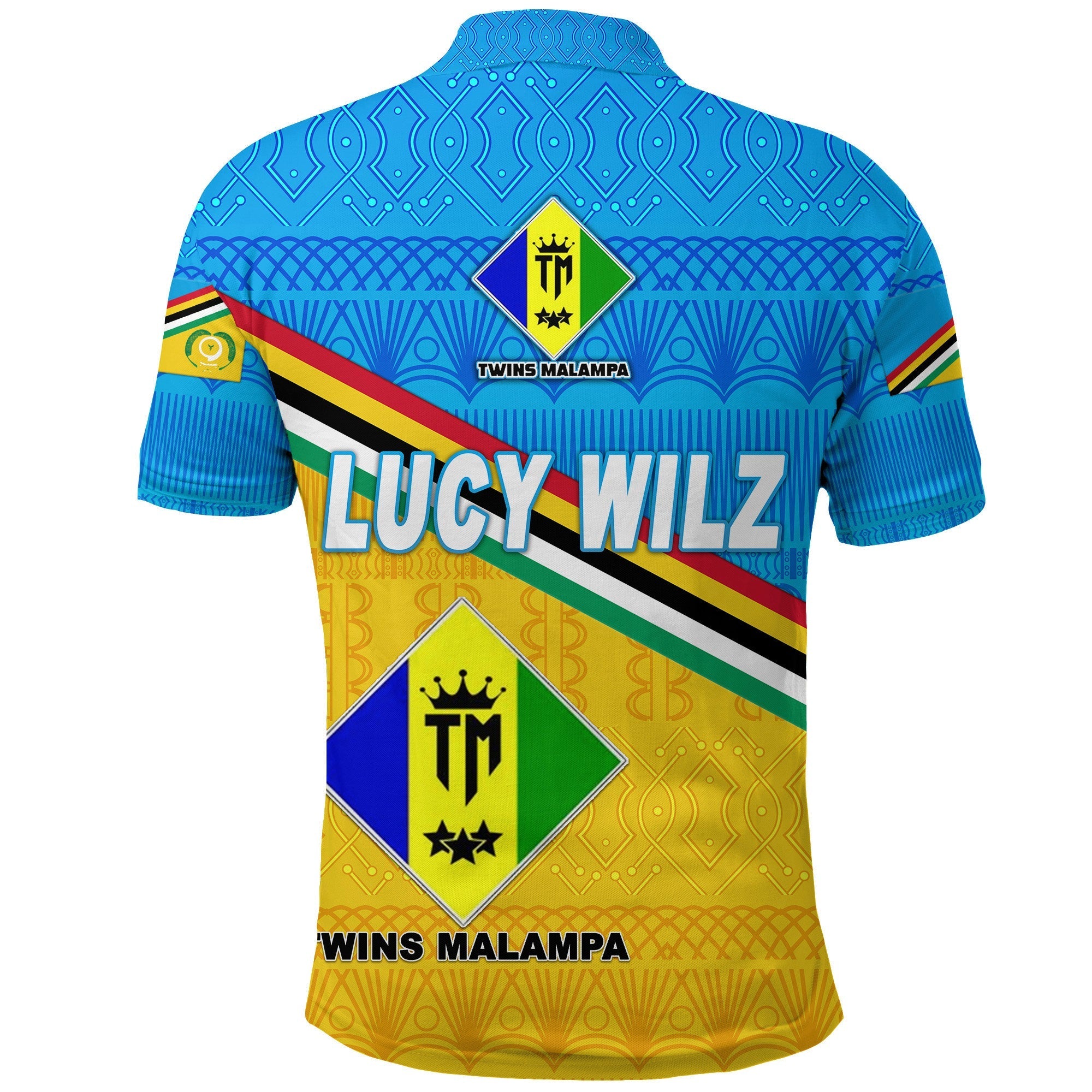 Lucy Wilz Torba Province Polo Shirt Vanuatu Pattern Traditional Style NO.1 LT8