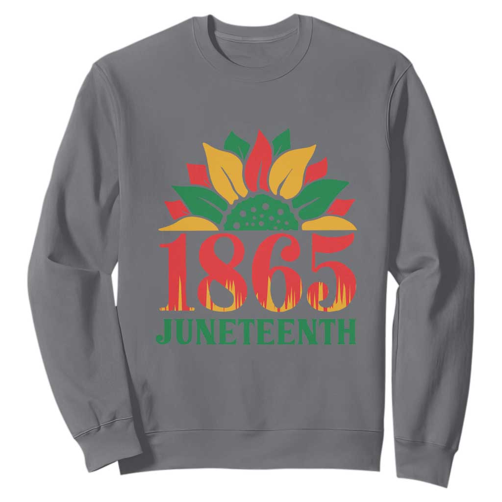 Juneteenth 1865 Sunflower Sweatshirt Celebrate African American Freedom Day TS01