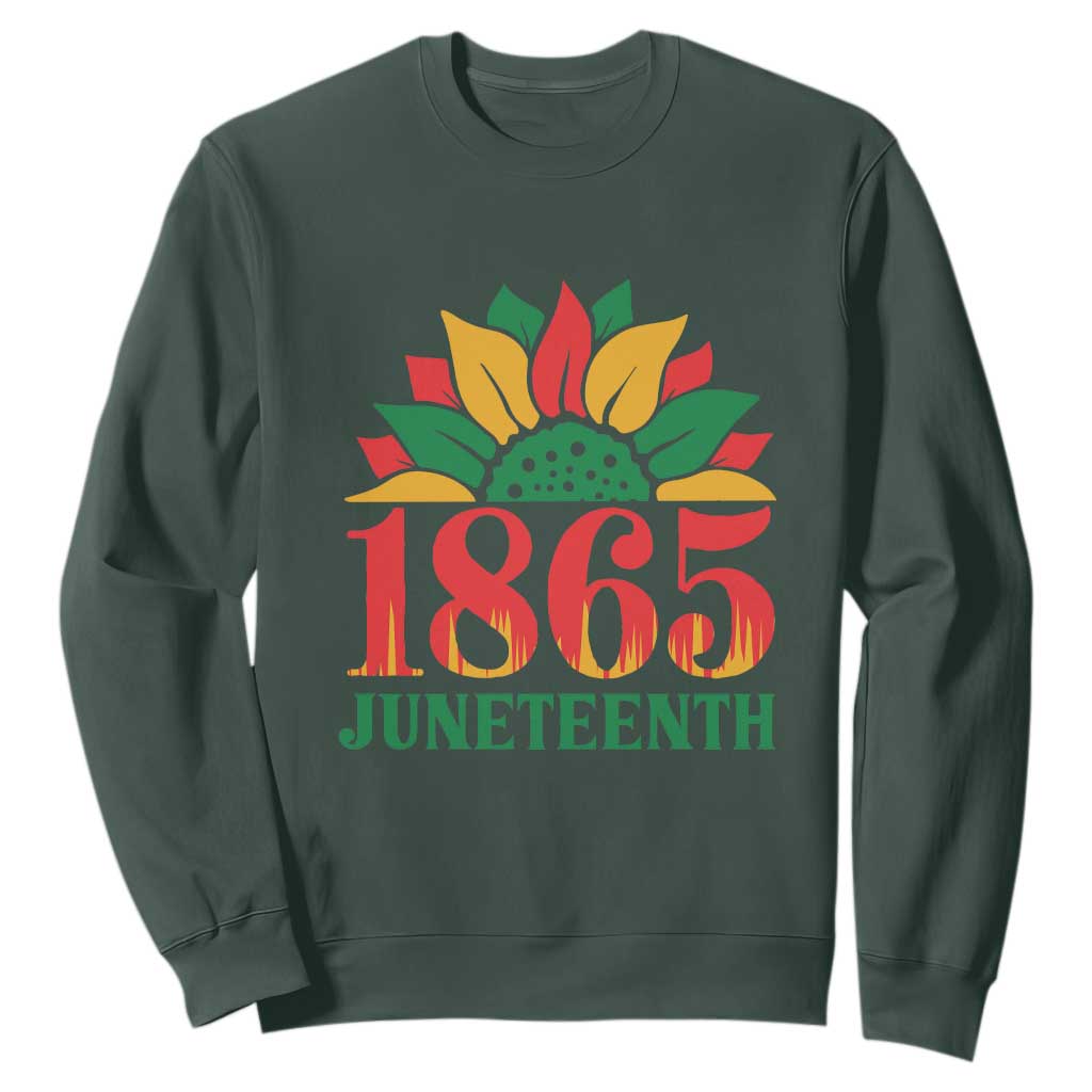 Juneteenth 1865 Sunflower Sweatshirt Celebrate African American Freedom Day TS01