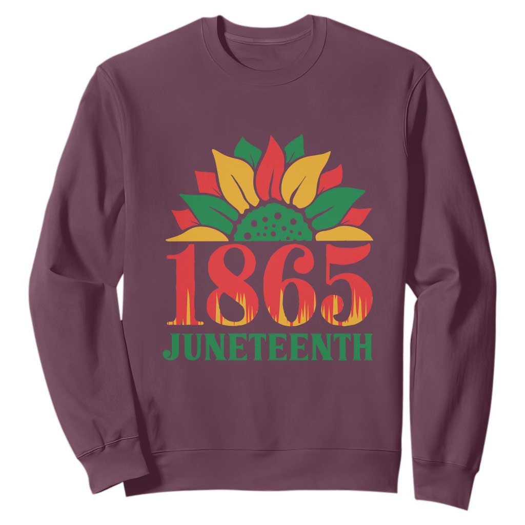 Juneteenth 1865 Sunflower Sweatshirt Celebrate African American Freedom Day TS01
