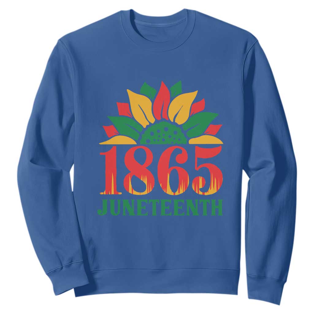 Juneteenth 1865 Sunflower Sweatshirt Celebrate African American Freedom Day TS01