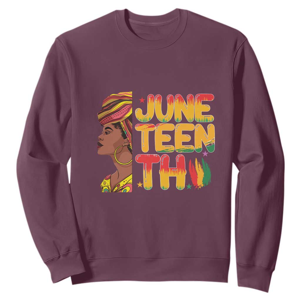 Juneteenth Black Woman Sweatshirt Black History African American Ladies TS01