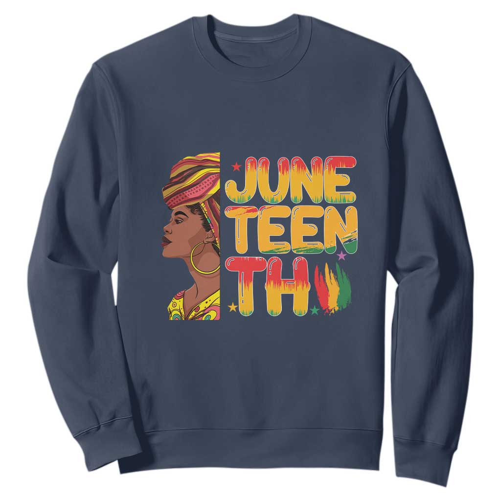 Juneteenth Black Woman Sweatshirt Black History African American Ladies TS01