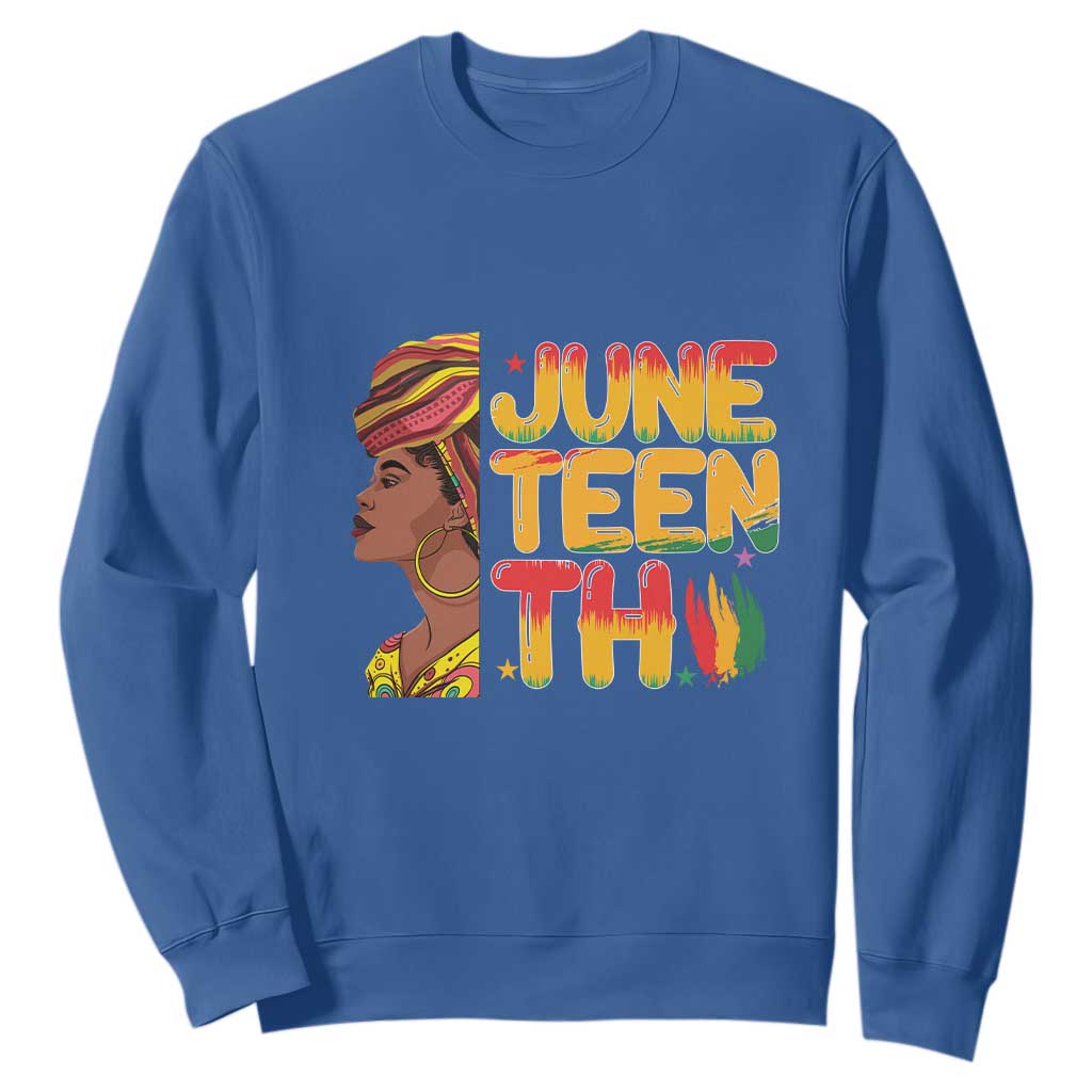Juneteenth Black Woman Sweatshirt Black History African American Ladies TS01