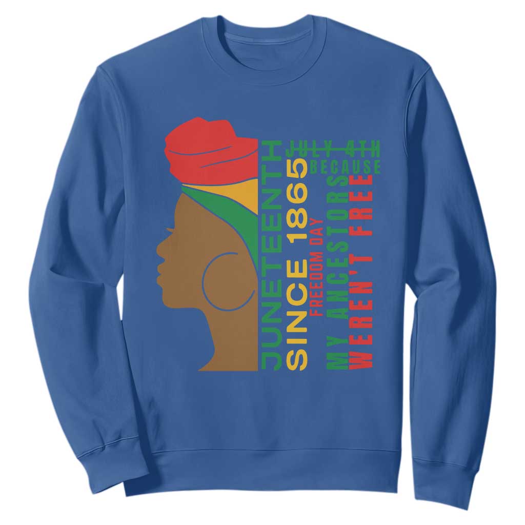 Juneteenth Since 1865 Sweatshirt My Ancestors Weren't Free TS01